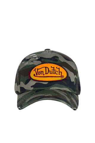 Gorra Camouflage - Negro, verde y naranja