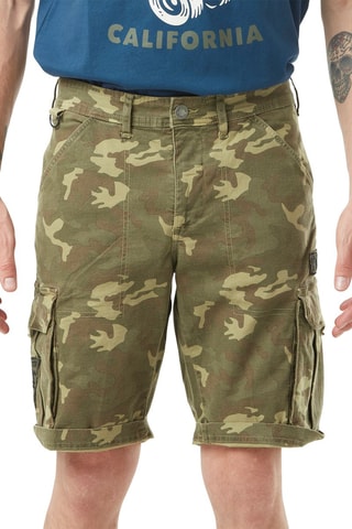 Bermudas Cargo Canvas - Beige y verde