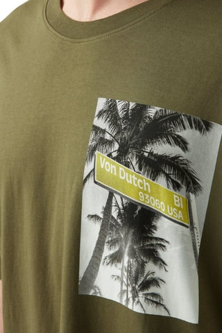 Camiseta relaxed - Blanco, negro y verde