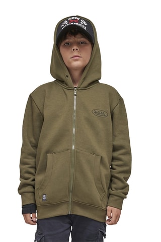 Sudadera slim fit con capucha Slimane - Negro y verde