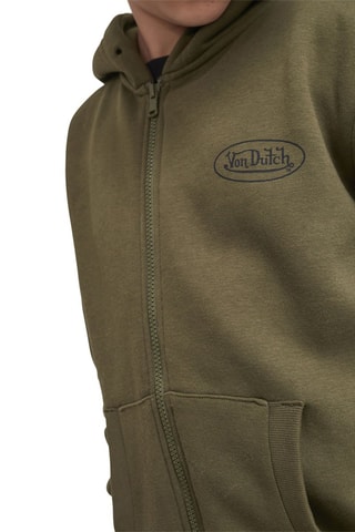 Sudadera slim fit con capucha Slimane - Negro y verde