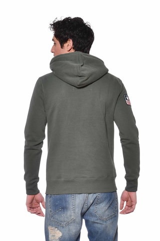 Sudadera con capucha Must - Blanco y verde