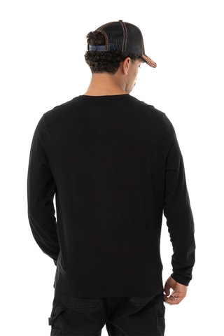 Camiseta regular - Negro, beige y naranja