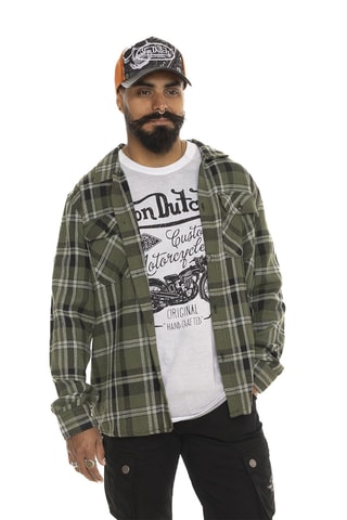 Sobrecamisa - Caqui, negro y azul