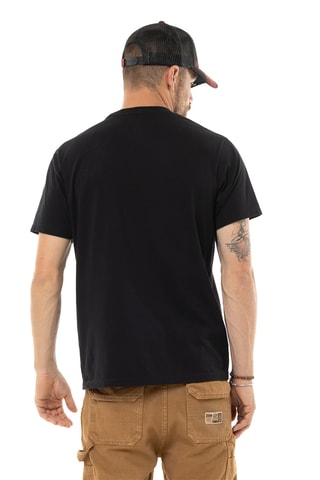 Camiseta regular - Negro, blanco y naranja