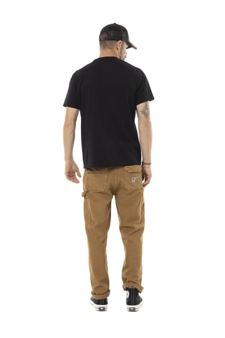 Camiseta regular - Negro, blanco y naranja