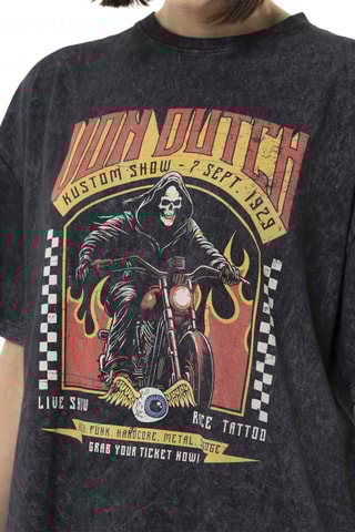 Camiseta relaxed - Negro, blanco y amarillo