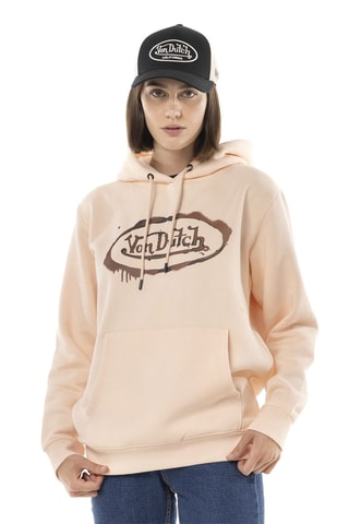 Sudadera con capucha - Beige y marrón