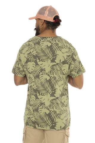 Camiseta regular - Caqui y blanco