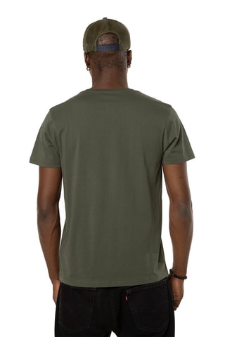 Camiseta First - Verde y naranja