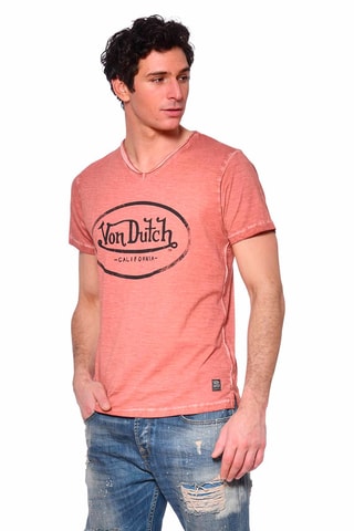 Camiseta Ron - Negro y naranja