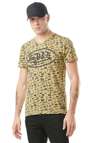 Camiseta Tyron - Negro y marrón