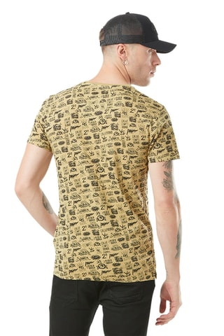 Camiseta Tyron - Negro y marrón