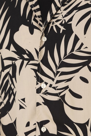 Camisa regular fit - Negro y beige