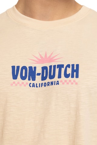 Camiseta - Azul, beige y rosa