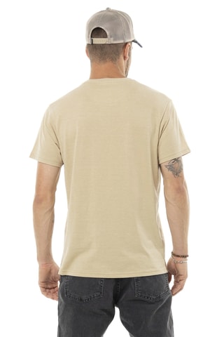 Camiseta regular - Marrón, beige y rojo