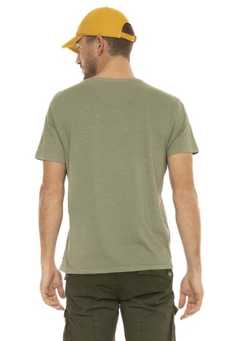 Camiseta regular - Verde y gris