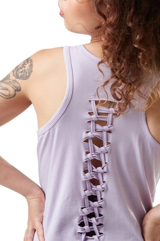 Camiseta de tirantes - Negro y violeta