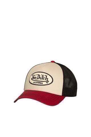 Gorra - Negro, beige y rojo
