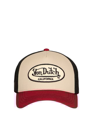 Gorra - Negro, beige y rojo