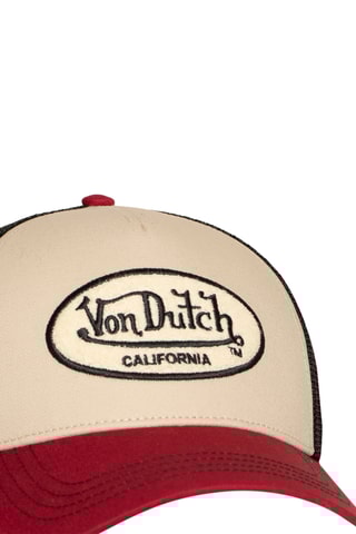 Gorra - Negro, beige y rojo