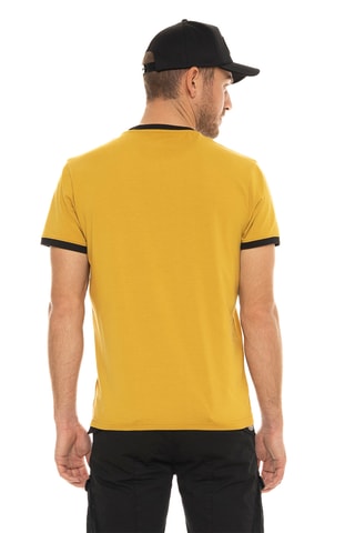 Camiseta regular fit de algodón orgánico - Amarillo y negro