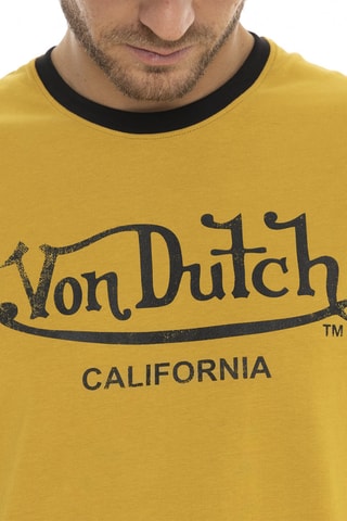 Camiseta regular fit de algodón orgánico - Amarillo y negro