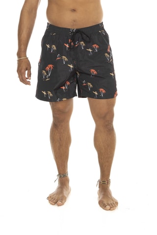 Bañador corto - Negro y naranja