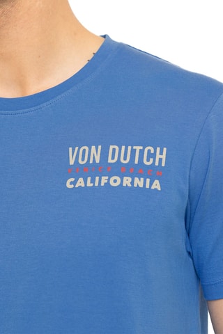 Camiseta regular - Azul, beige y rojo