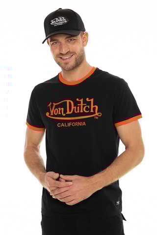 Camiseta regular fit de algodón orgánico - Azul marino y amarillo