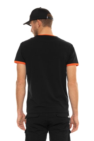 Camiseta regular fit de algodón orgánico - Azul marino y amarillo