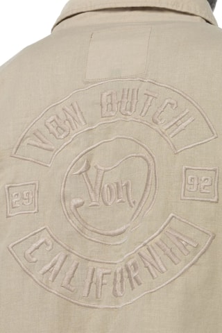 Camisa regular fit de lino - Beige