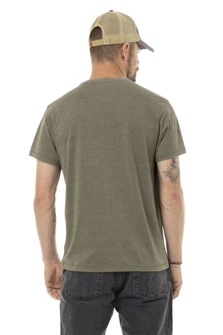 Camiseta regular - Caqui, negro y azul