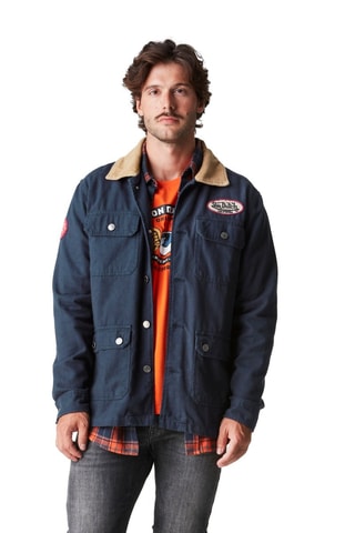 Chaqueta - Azul y marrón