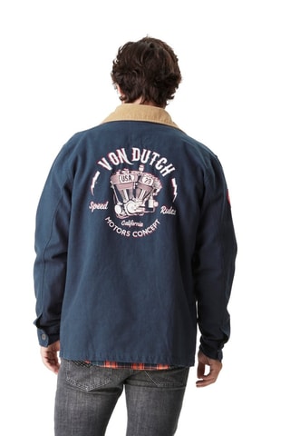 Chaqueta - Azul y marrón