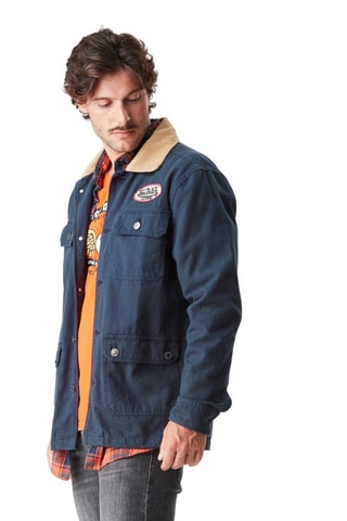 Chaqueta - Azul y marrón