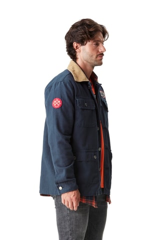 Chaqueta - Azul y marrón