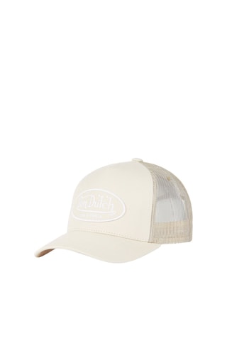 Gorra Lof - Blanco y beige