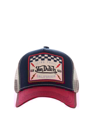 Gorra Square - Beige, rojo y azul