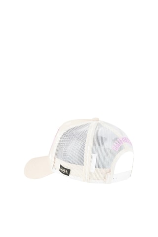Gorra infantil - Blanco, beige y rosa