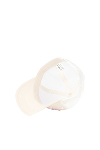 Gorra infantil - Blanco, beige y rosa