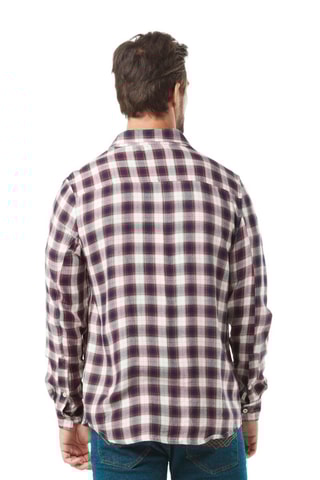 Camisa - Beige, rojo y azul