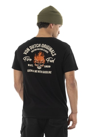 Camiseta regular - Negro y blanco