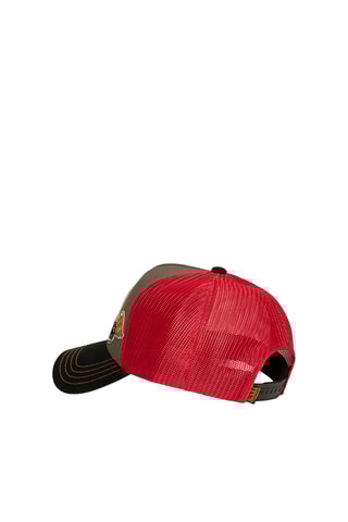 Gorra - Negro, beige y rojo