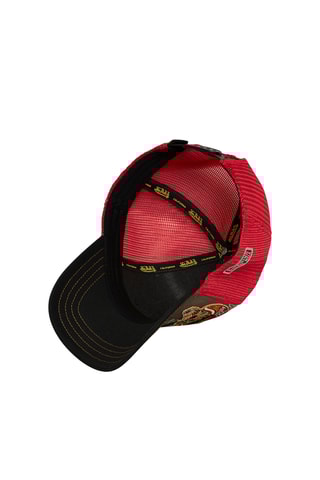 Gorra - Negro, beige y rojo
