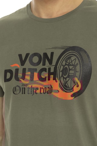 Camiseta regular - Caqui, negro y verde