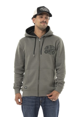 Sudadera con capucha - Gris oscuro y negro