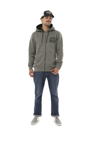 Sudadera con capucha - Gris oscuro y negro