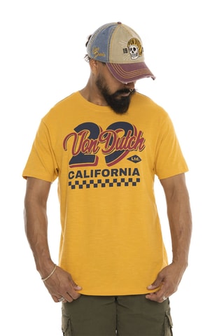 Camiseta regular - Amarillo, azul y negro