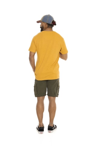 Camiseta regular - Amarillo, azul y negro